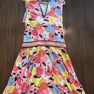 Deux par Deux Pink and Yellow Kids Dress